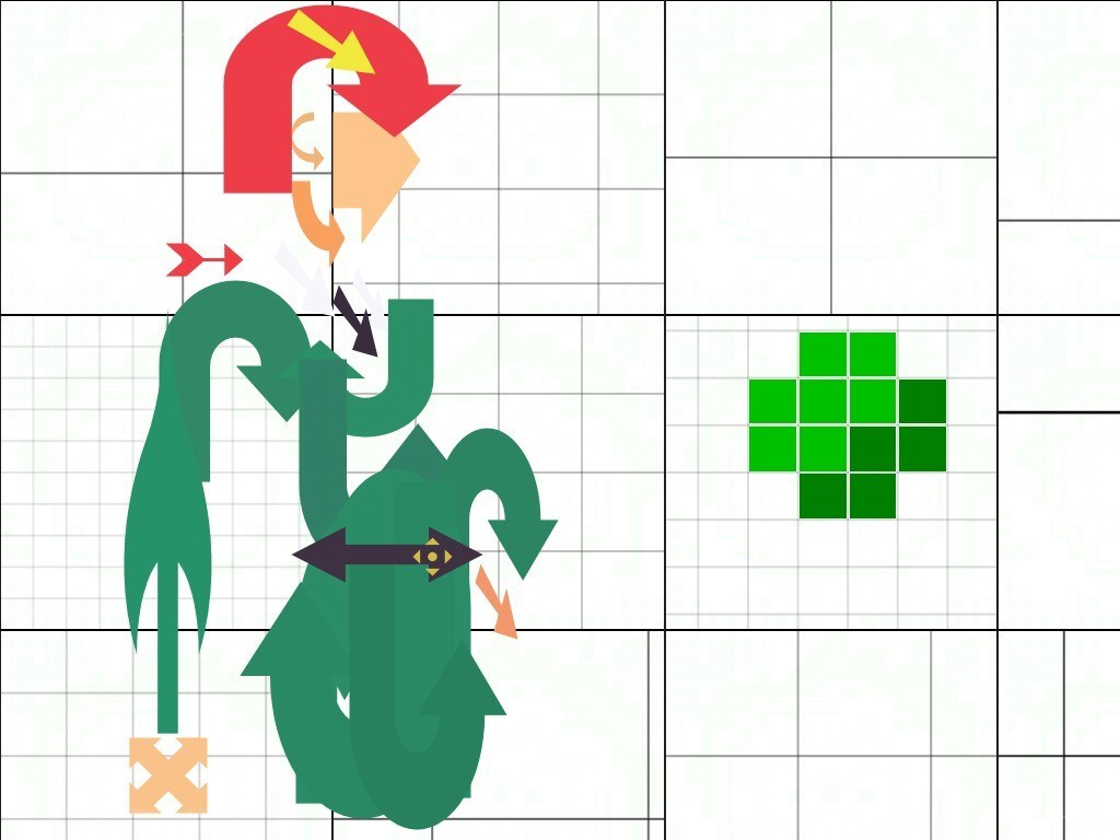 green puzzle game level