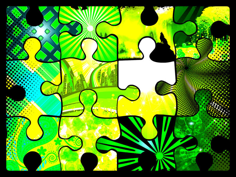 Green Puzzle Pieces
