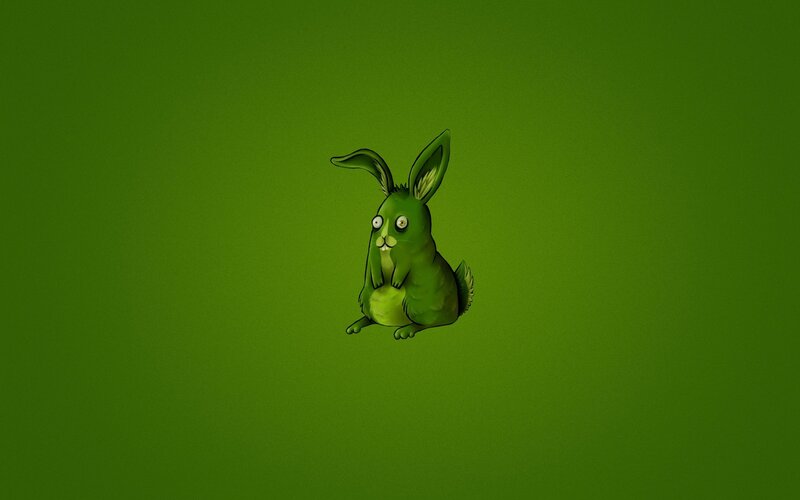 Green Rabbit Character