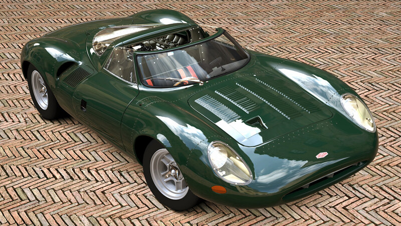 Green Race Car — Calm, 3d Render