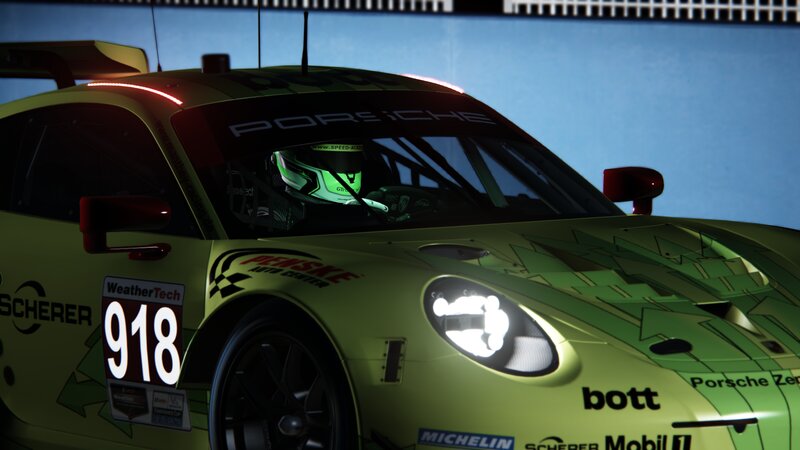 Green Race Car — Dramatic, Night, Digital Art