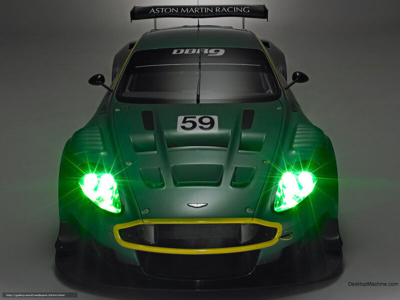 Green Race Car — Dramatic, Photograph, Number 59, Headlights