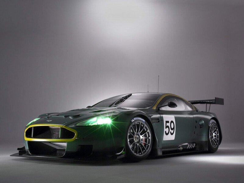 Green Race Car — Dramatic, Photograph, Number 59, Michelin Tire, Rear Wing