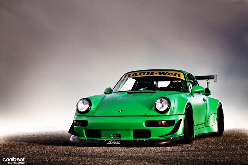 Green Race Car — Dramatic, Photograph, Tire, Windshield, Rear Wing