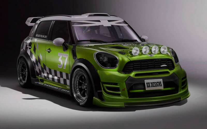 Green Race Car — Dramatic