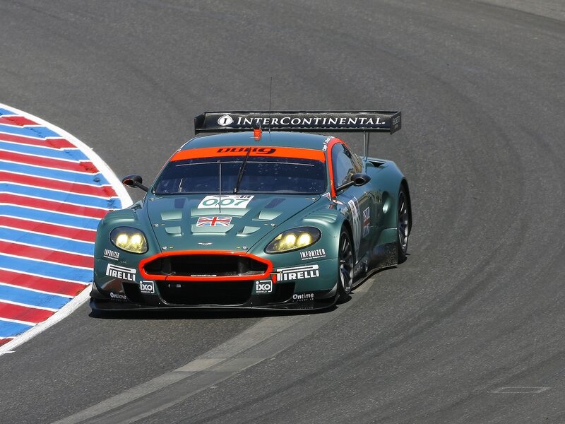 Green Race Car — Dynamic, Afternoon, Photograph, Race Track, Tire Marks