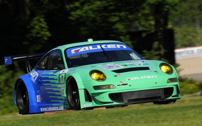 Green Race Car — Dynamic, Afternoon, Photograph