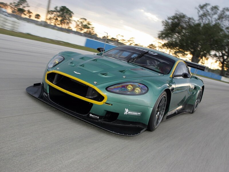Green Race Car — Dynamic, Sunset, Photograph, Race Track