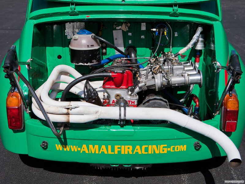 green race car engine