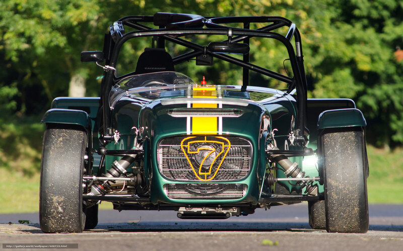 green race car front view