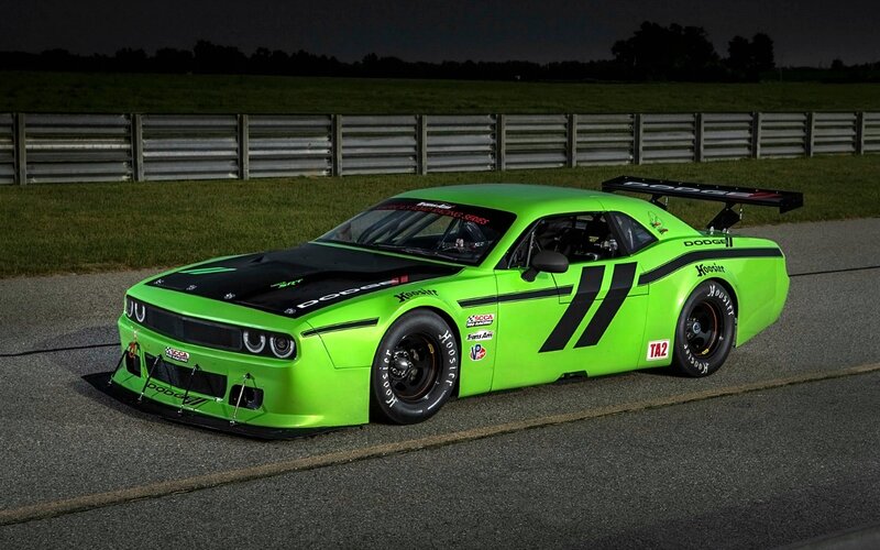 Green Race Car — Lime Green, Dramatic, Night