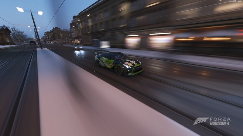 Green Race Car on Street