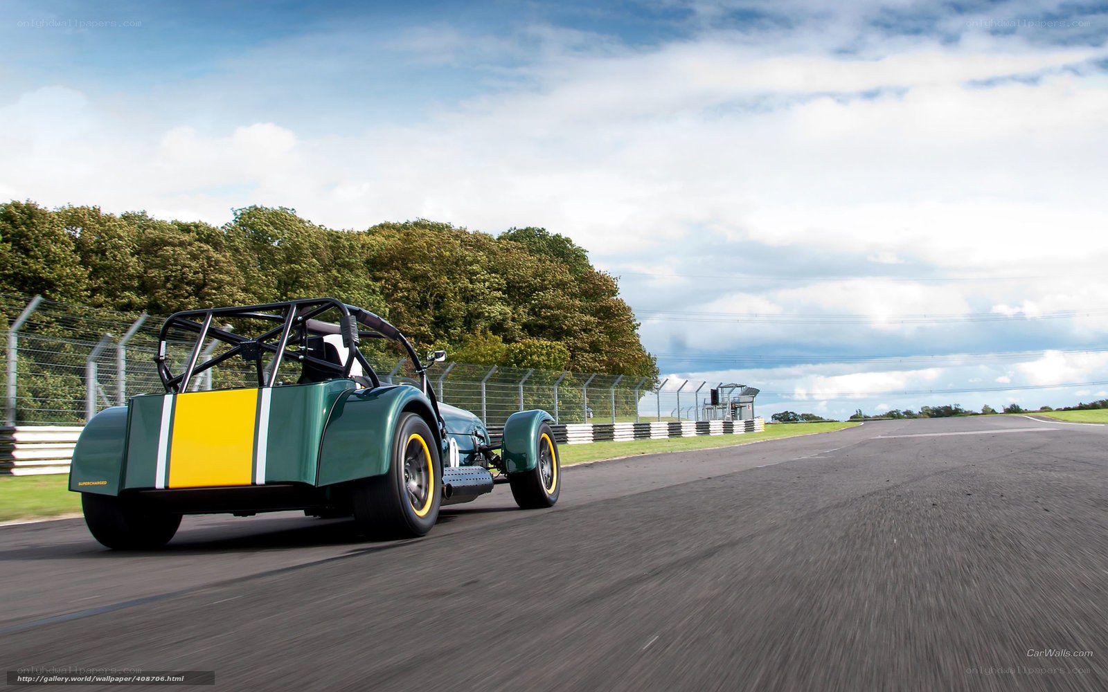 green race car on track