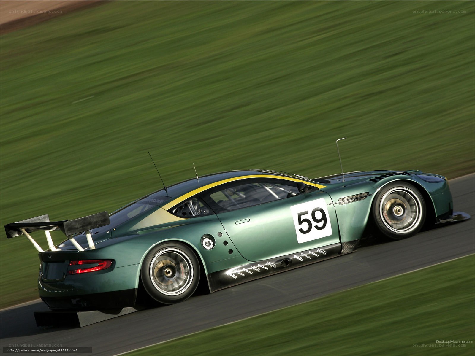 green race car on track