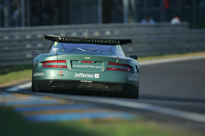 green race car on track