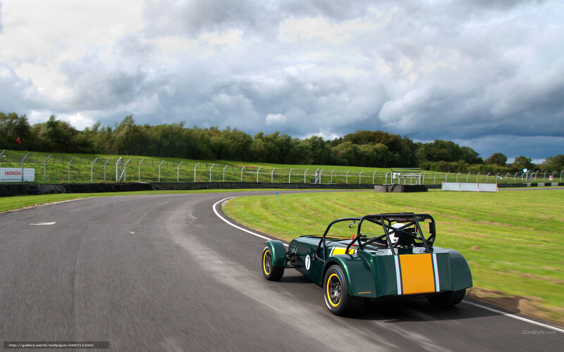 Green Race Car on Track — Dramatic, Afternoon