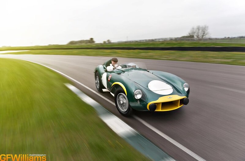 Green Race Car on Track — Dynamic, Morning