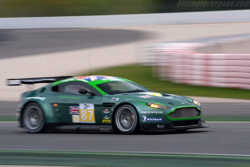 Green Race Car on Track — Dynamic, Photograph