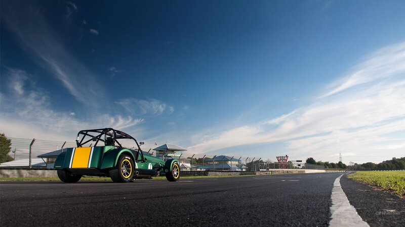 Green Race Car on Track — Serene