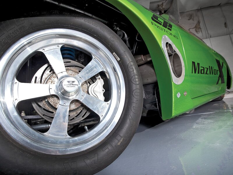Green Race Car Wheel — Mechanical