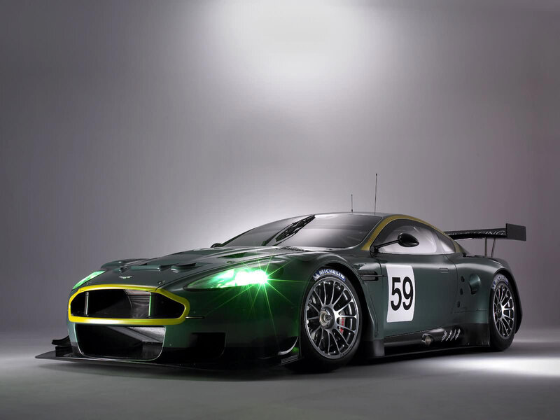 Green Race Car — White