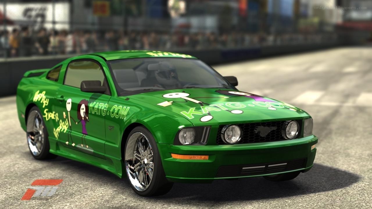 green race car with decals