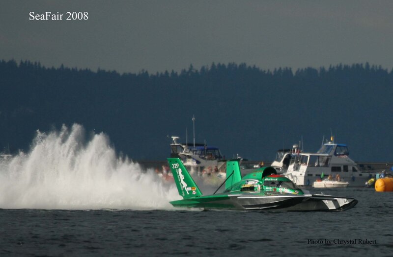 Green Racing Boat