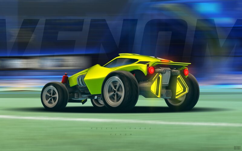 Green Racing Car — Dynamic, Digital Art