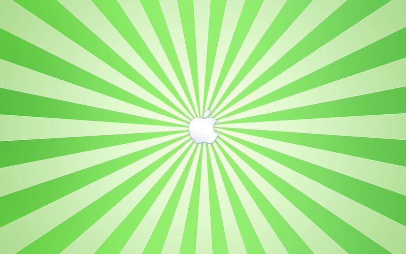 green radial apple logo