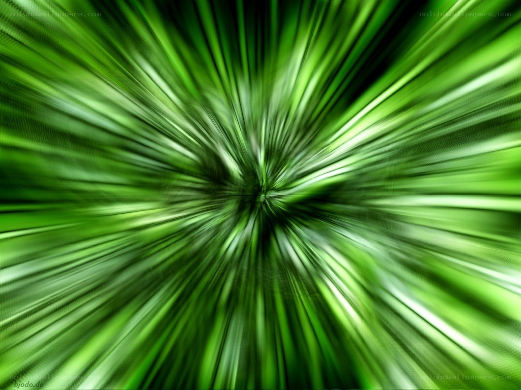 green radial motion blur