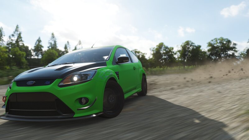 Green Rally Car — Dynamic, Afternoon, 3d Render