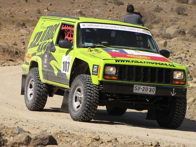 Green Rally Car — Lime Green