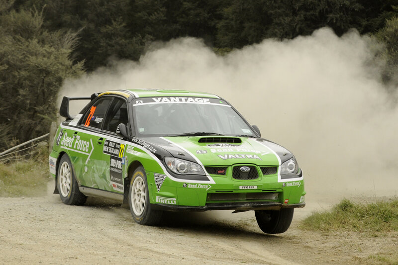 Green Rally Car