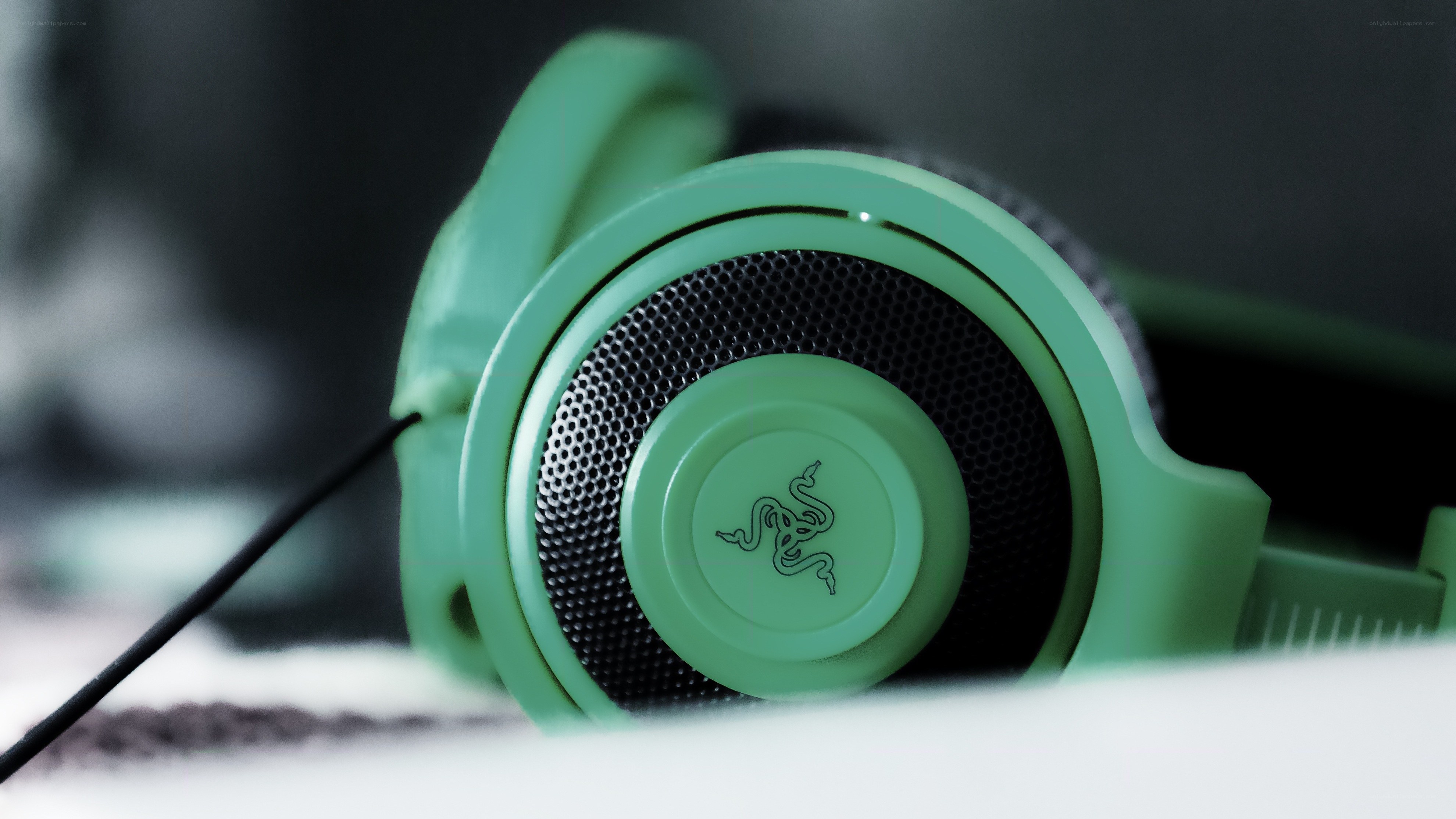 green razer headphones