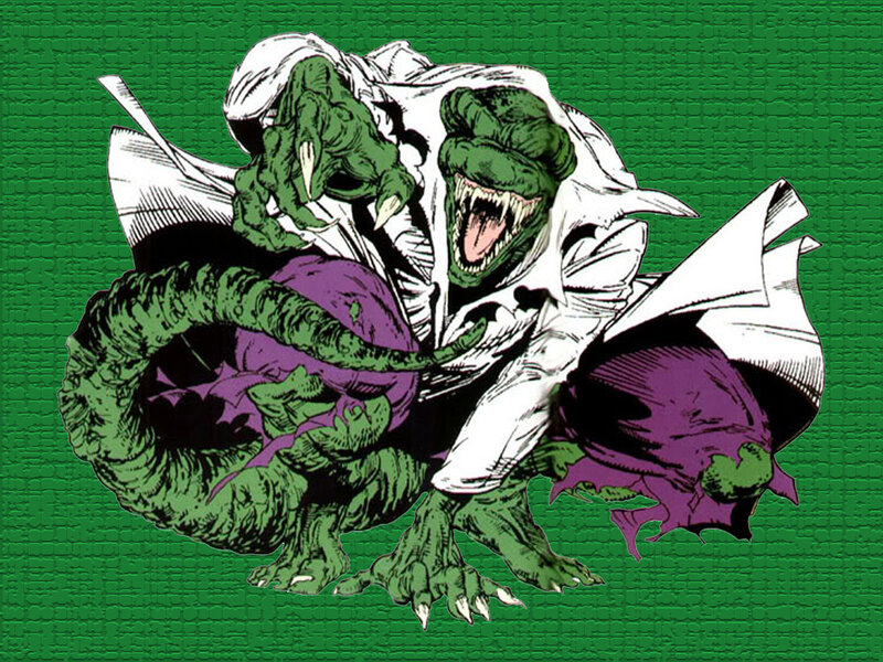 Green Reptilian Creature — Aggressive