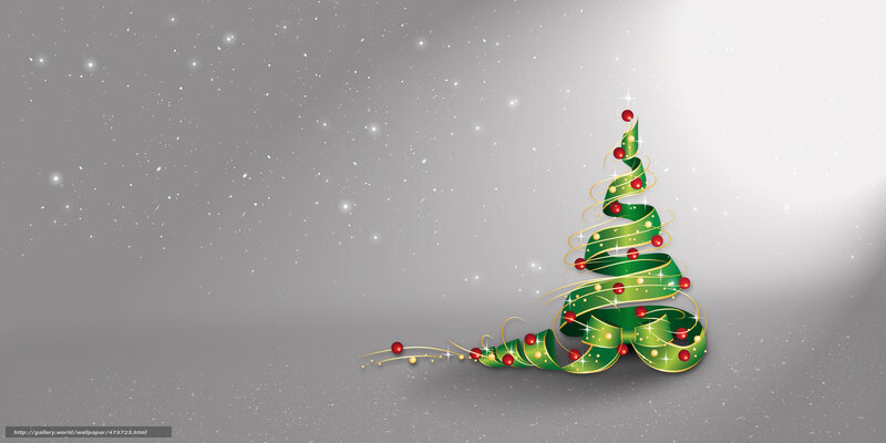 Green Ribbon Christmas Tree — Festive, Winter