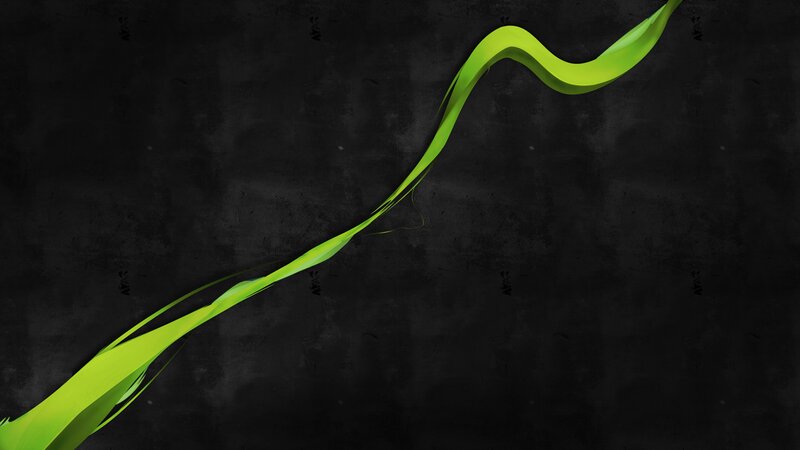 Green Ribbon on Black