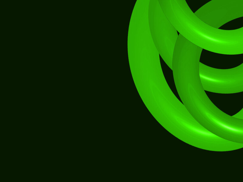 green rings on dark background