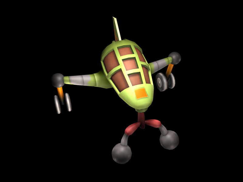 green robot character