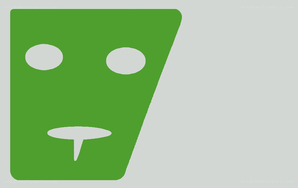 green robot face icon