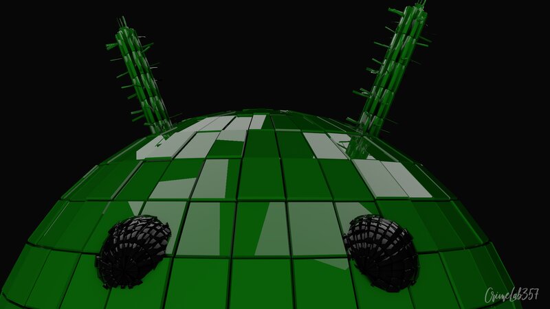 Green Robot Head