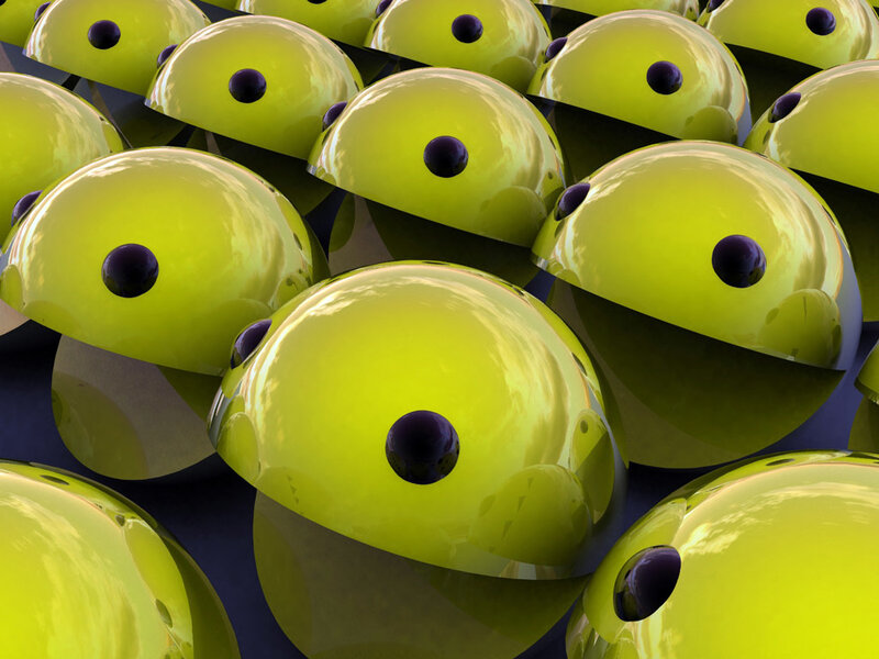 Green Robot Heads