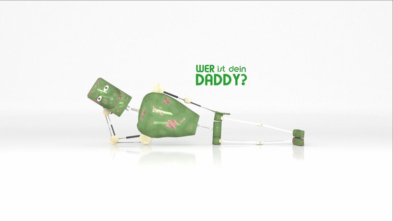 green robot in plank pose