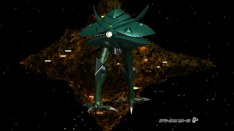 Green Robot on Asteroid