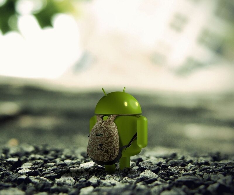 Green Robot with Backpack — Calm