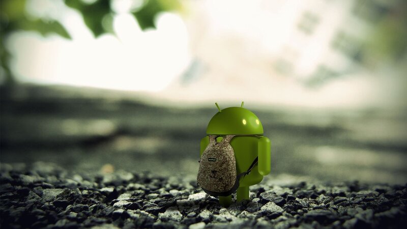 Green Robot with Backpack
