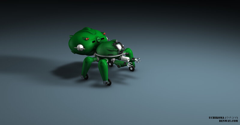 green robotic spider model