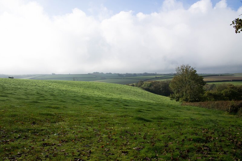 Green Rolling Hills — Serene, Morning, Photograph, Trees, Clouds