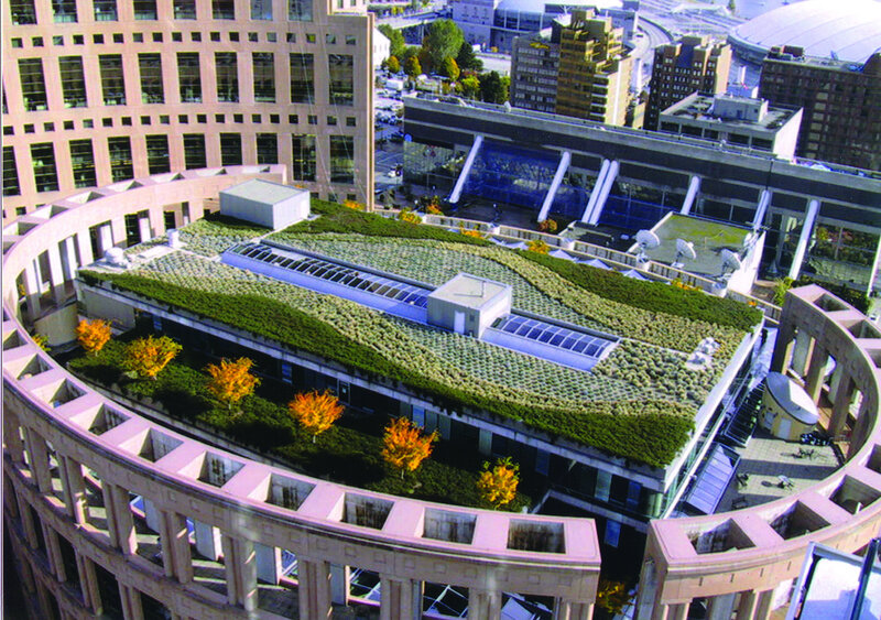 green roof building complex