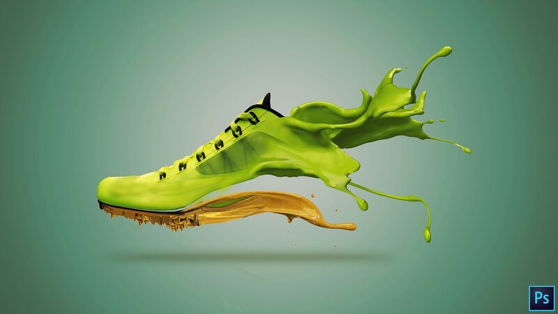 Green Running Shoe